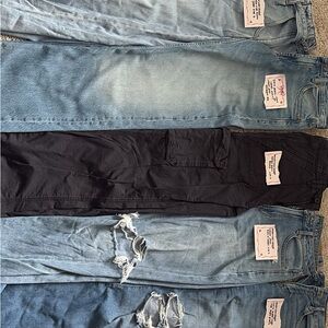 American Eagle Outfitters Women's Jeans - Black and Blue Collection